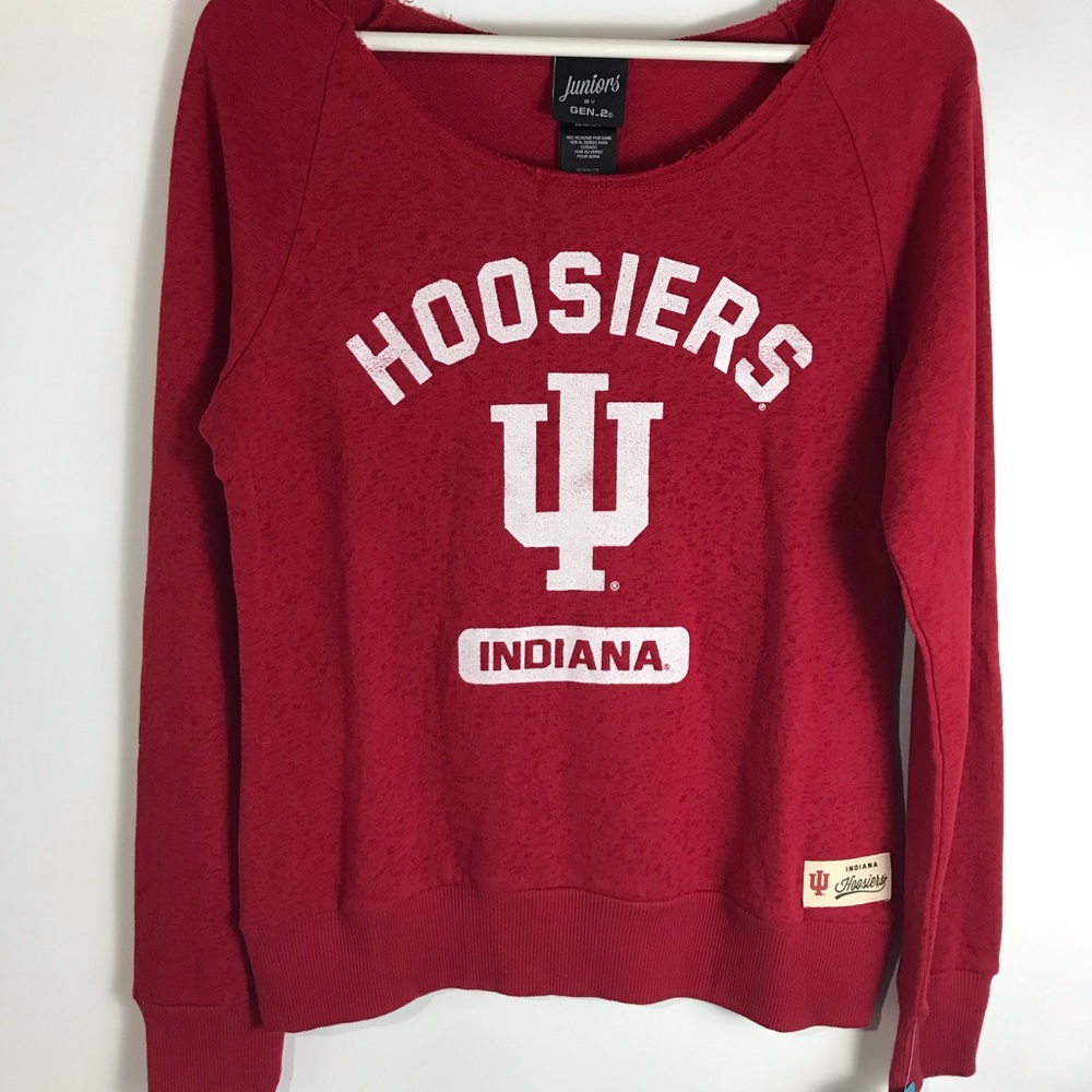 Indiana Hoosiers Sweatshirt Juniors NWT SZM 7/9
